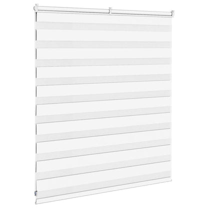 Zebra Blind 130x100 cm stofbreedte 125,9 cm polyester wit