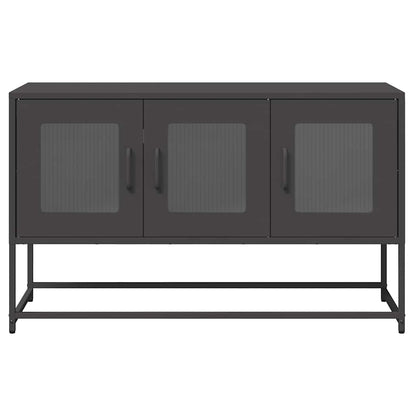 Tv-meubel 100,5x39x60,5 cm koudgewalst staal zwart