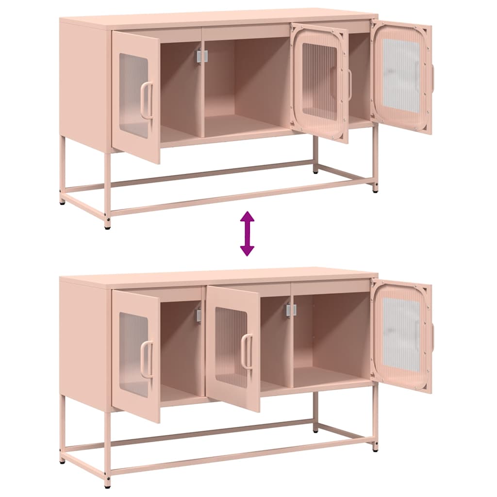 Tv-meubel 100,5x39x60,5 cm koudgewalst staal roze