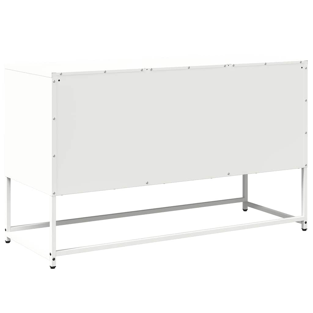 Tv-meubel 100,5x39x60,5 cm staal wit