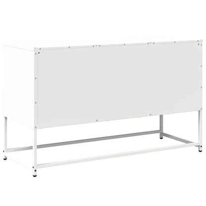 Tv-meubel 100,5x39x60,5 cm staal wit