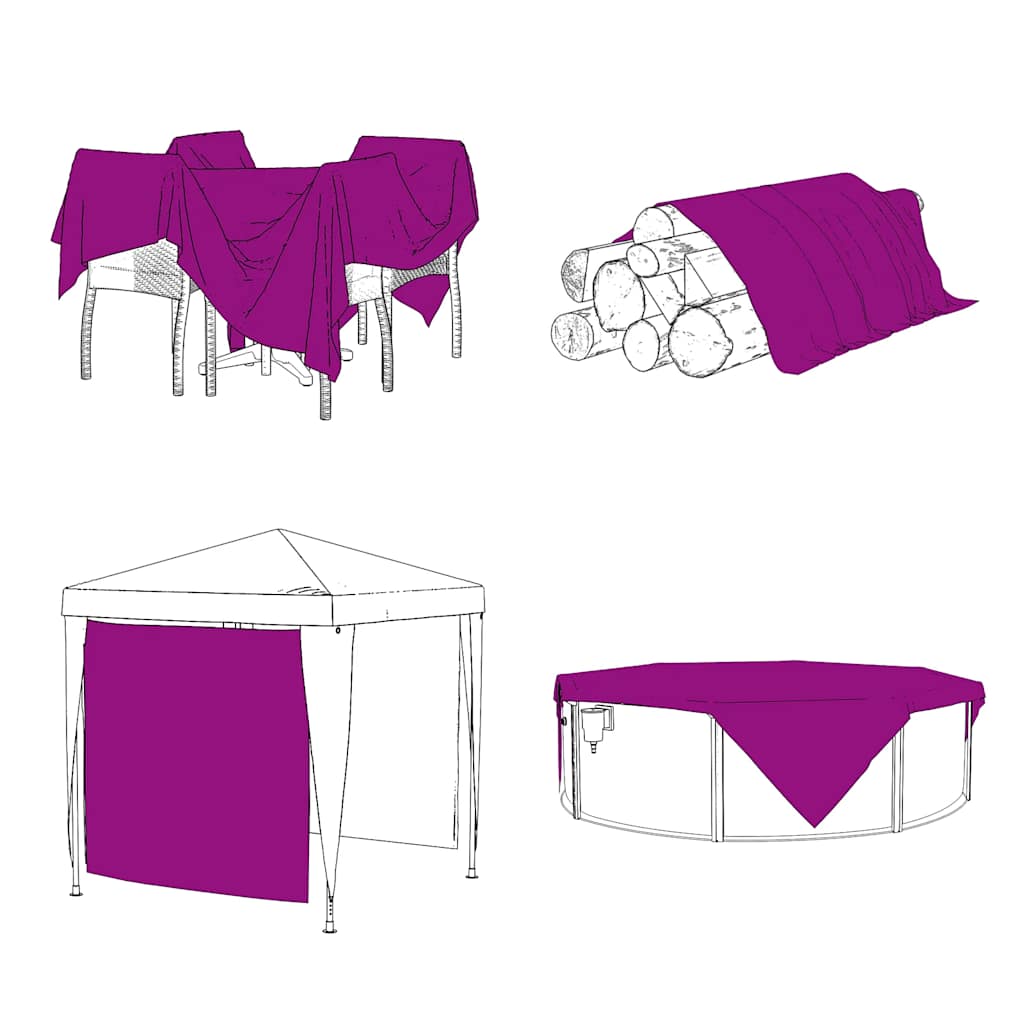 Doorzichtig zeildoek met zeilringen 1x5 m polyethyleen