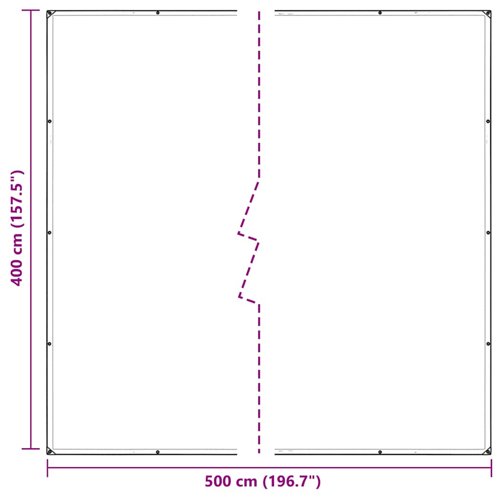 Doorzichtig zeildoek met zeilringen 4x5 m polyethyleen