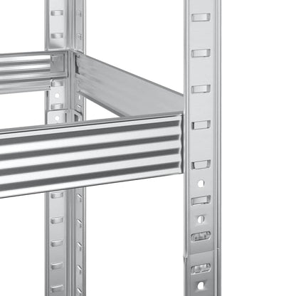 2-laags bandenrekken 2st 110x40x180cm staal&bewerkt hout zilver