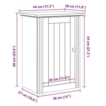 Badkamerwandkast BODO 44x30x60 cm wit