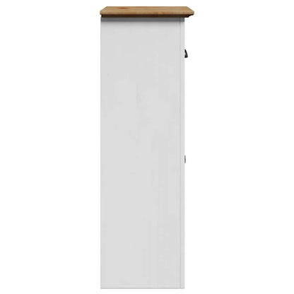 Badkamerkast BODO 44x30x90 cm wit en bruin