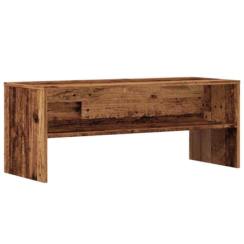 Tv-meubel 100x40x40 cm bewerkt hout oud houtkleurig