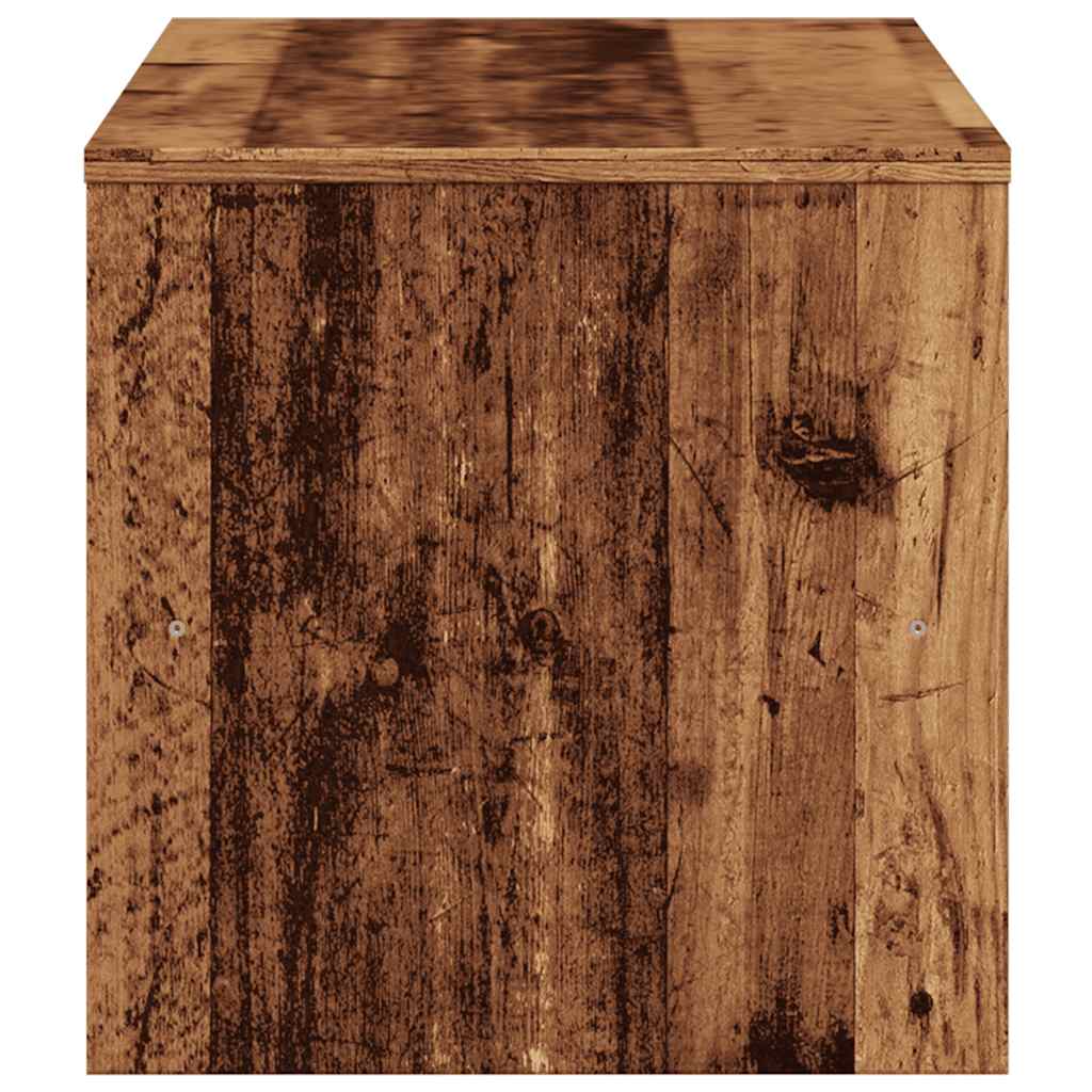 Tv-meubel 100x40x40 cm bewerkt hout oud houtkleurig