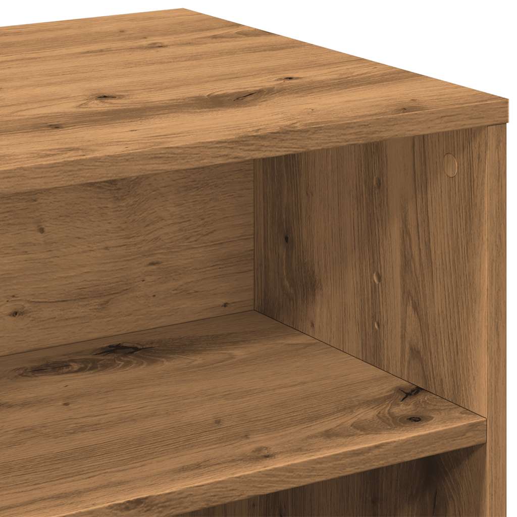 Tv-meubel 100x40x40 cm bewerkt hout artisanaal eikenkleurig