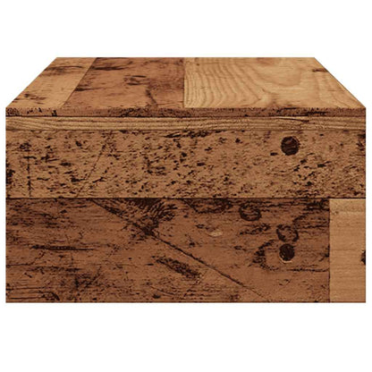 Monitorstandaard 42x24x13 cm bewerkt hout oud houtkleurig