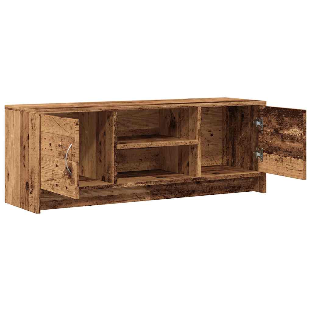 Tv-meubel 102x30x37,5 cm bewerkt hout oud houtkleurig