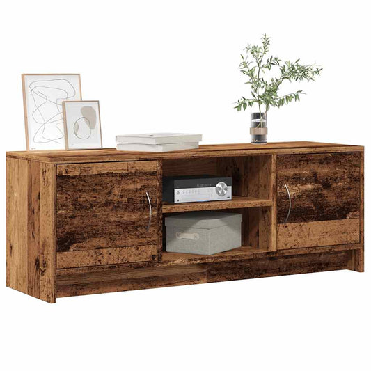 Tv-meubel 102x30x37,5 cm bewerkt hout oud houtkleurig