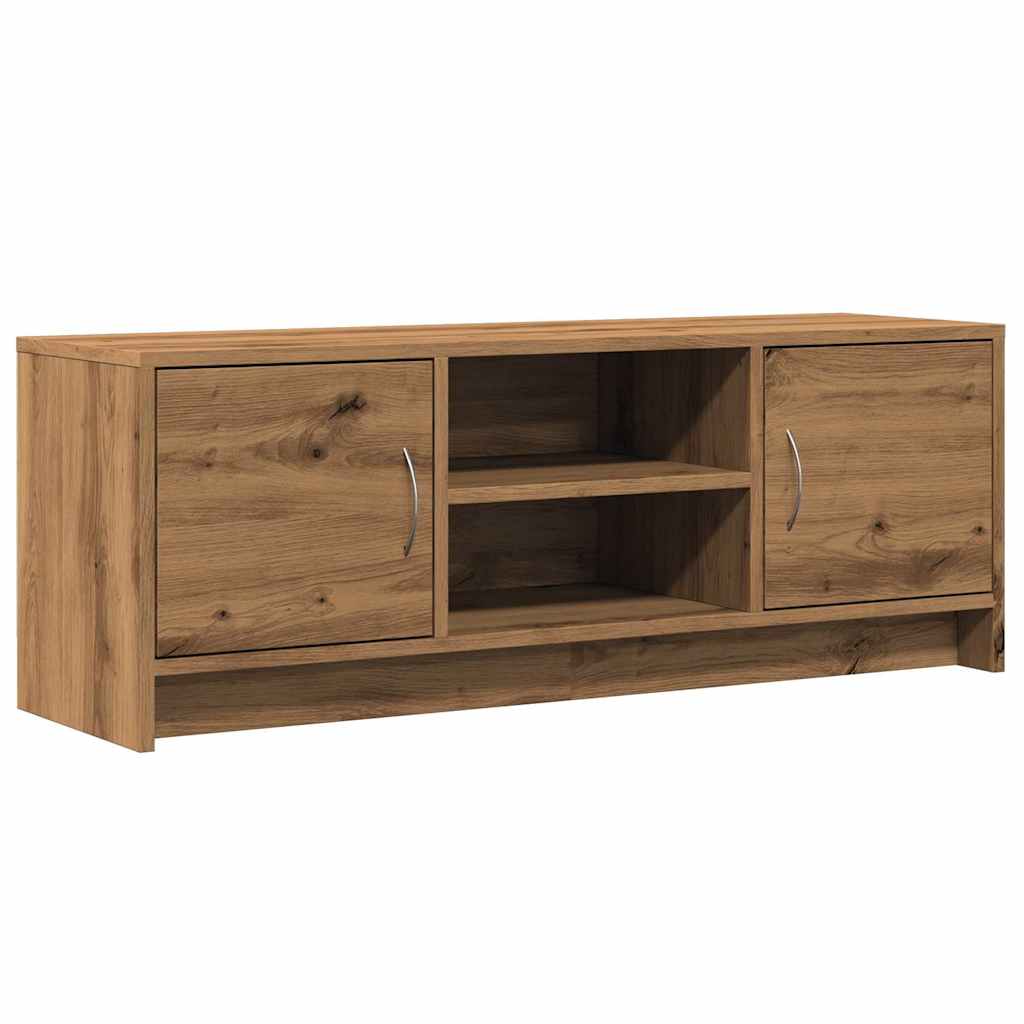 Tv-meubel 102x30x37,5 cm bewerkt hout artisanaal eikenkleur