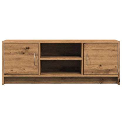 Tv-meubel 102x30x37,5 cm bewerkt hout artisanaal eikenkleur