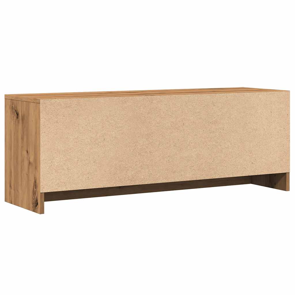 Tv-meubel 102x30x37,5 cm bewerkt hout artisanaal eikenkleur