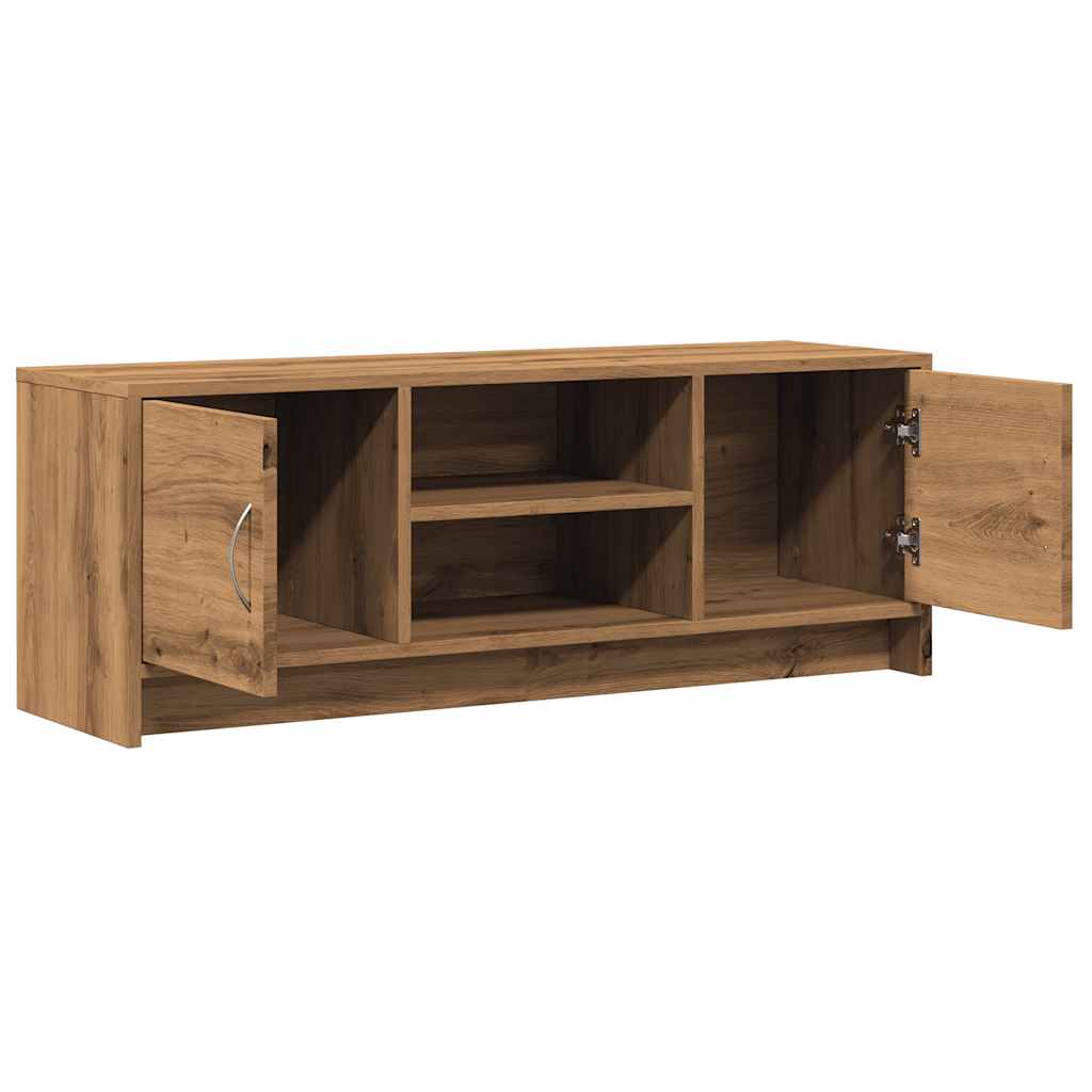 Tv-meubel 102x30x37,5 cm bewerkt hout artisanaal eikenkleur