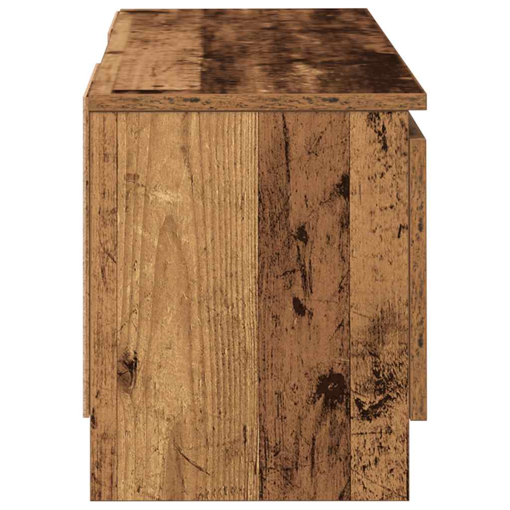 Tv-meubel 102x30x36 cm bewerkt hout oud houtkleurig