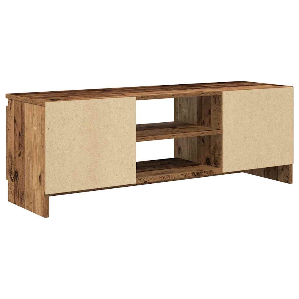 Tv-meubel 102x30x36 cm bewerkt hout oud houtkleurig