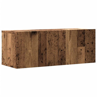 Tv-wandmeubel 80x30x30 cm bewerkt hout oud houtkleurig