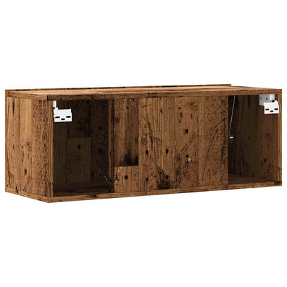 Tv-wandmeubel 80x30x30 cm bewerkt hout oud houtkleurig