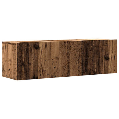 Tv-wandmeubel 100x30x30 cm bewerkt hout oud houtkleurig