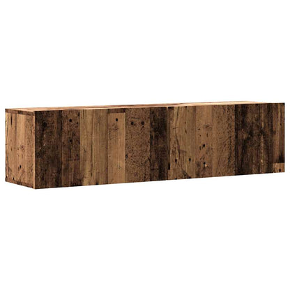 Tv-wandmeubel 120x30x30 cm bewerkt hout oud houtkleurig