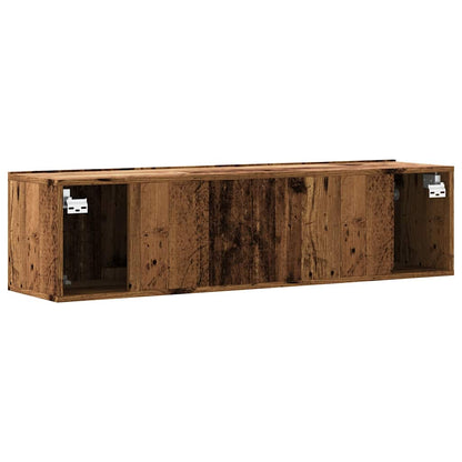 Tv-wandmeubel 120x30x30 cm bewerkt hout oud houtkleurig