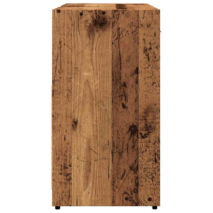 Wastafelkast 60x33x60 cm bewerkt hout oud houtkleurig