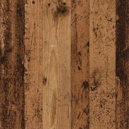 Badkamerkast 30x30x179 cm bewerkt hout oud houtkleurig