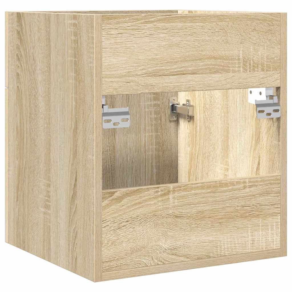 Wastafelkast 41x38,5x46 cm bewerkt hout sonoma eikenkleurig