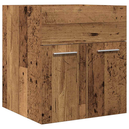 Wastafelkast 41x38,5x46 cm bewerkt hout oud houtkleurig