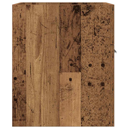 Wastafelkast 41x38,5x46 cm bewerkt hout oud houtkleurig