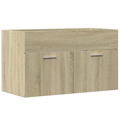 Wastafelkast 80x38,5x46 cm spaanplaat sonoma eikenkleurig