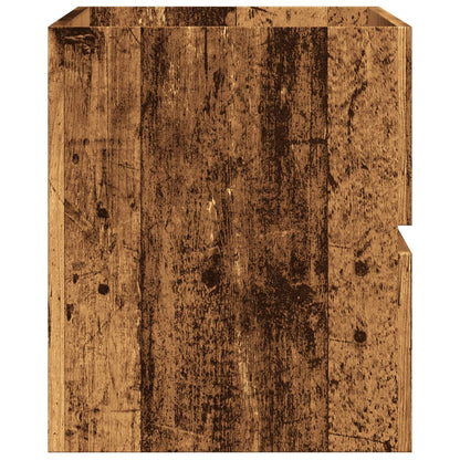 Badkamerwandkast 80x38,5x45 cm bewerkt hout oud houtkleurig