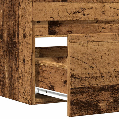 Badkamerwandkast 80x38,5x45 cm bewerkt hout oud houtkleurig