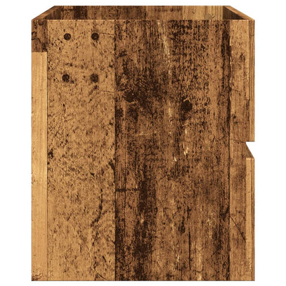 Wastafelkast 100x38,5x45 cm bewerkt hout oud houtkleurig