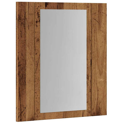 Badkamerspiegelkast LED 40x12x45 cm bewerkt hout oud hout