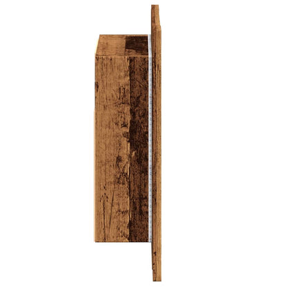 Badkamerspiegelkast LED 40x12x45 cm bewerkt hout oud hout