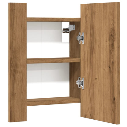 Badkamerspiegelkast LED 40x12x45 cm bewerkt hout artisan eiken