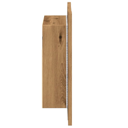 Badkamerspiegelkast LED 40x12x45 cm bewerkt hout artisan eiken