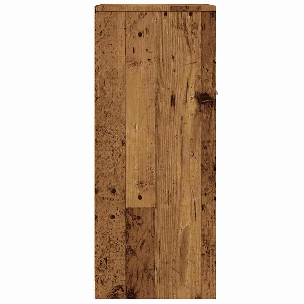 Badkamerkast 60x33x80 cm bewerkt hout oud houtkleurig