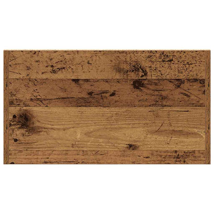 Badkamerkast 60x33x80 cm bewerkt hout oud houtkleurig