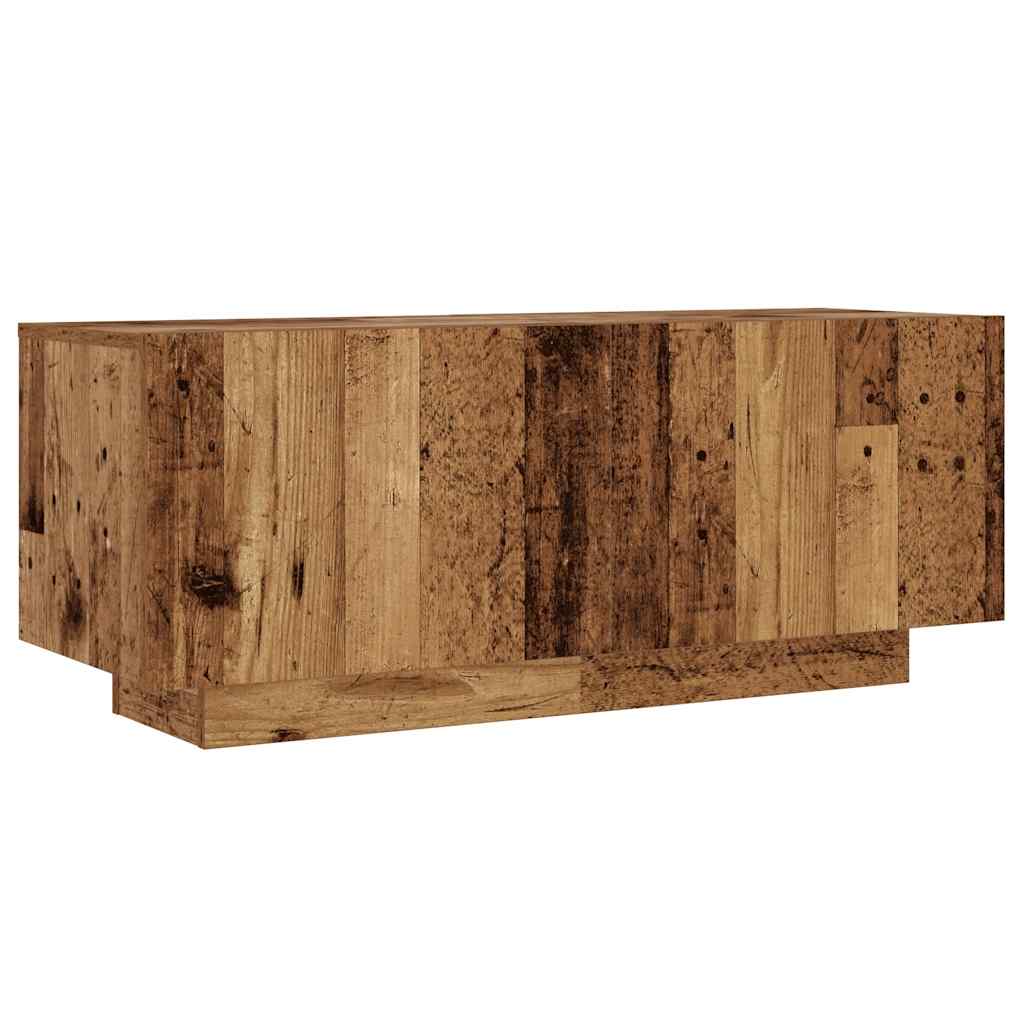 Tv-meubel 100x35x40 cm bewerkt hout oud houtkleurig