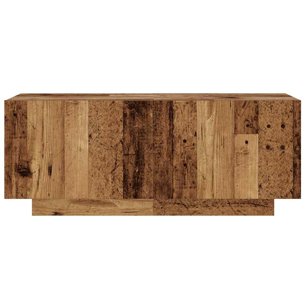 Tv-meubel 100x35x40 cm bewerkt hout oud houtkleurig