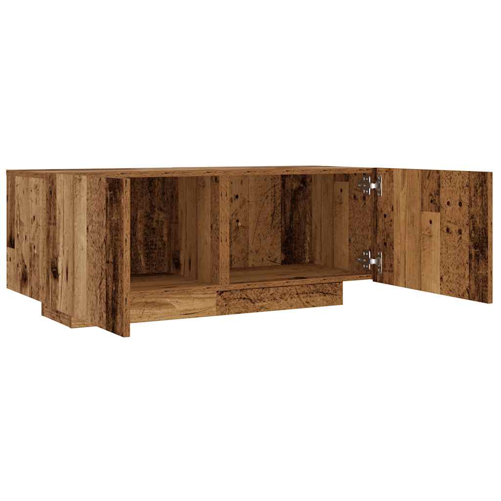 Tv-meubel 100x35x40 cm bewerkt hout oud houtkleurig