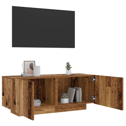 Tv-meubel 100x35x40 cm bewerkt hout oud houtkleurig