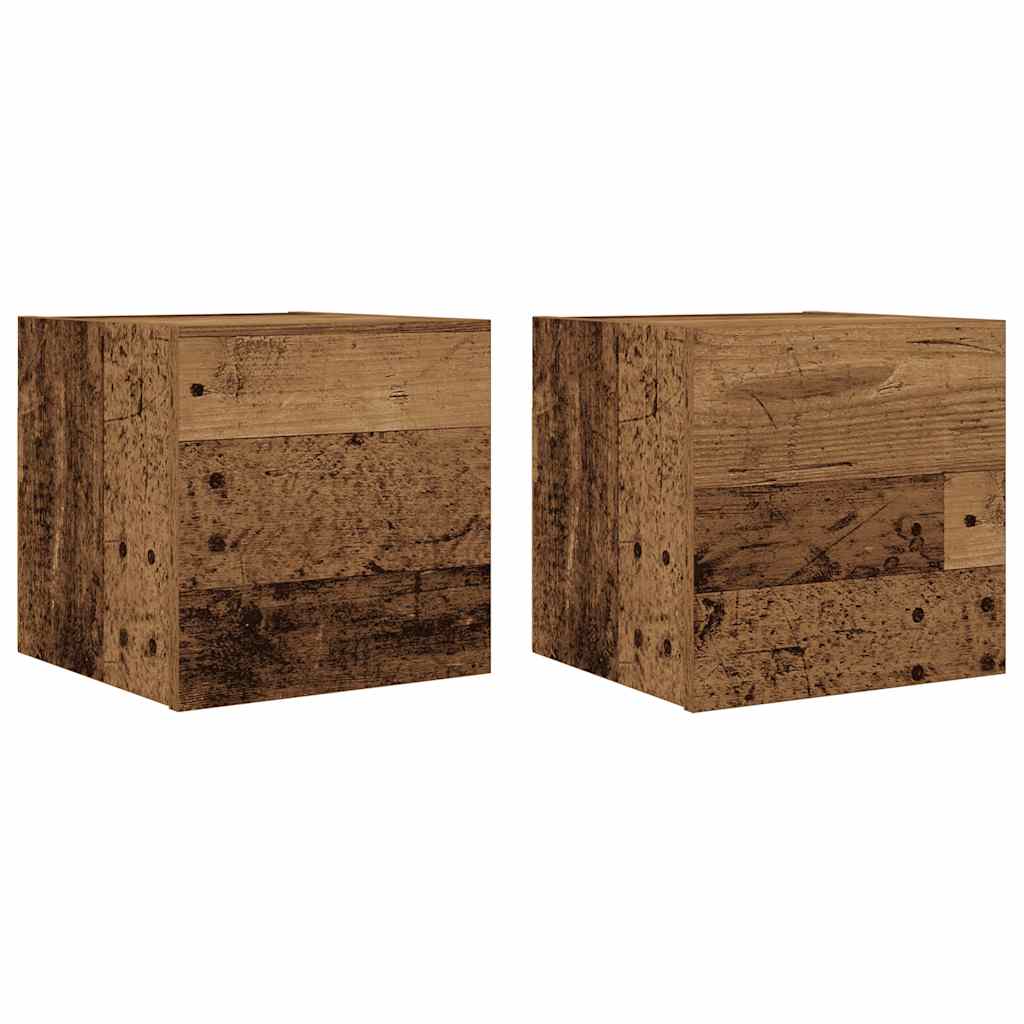 Tv-wandmeubelen 2 st 30,5x30x30 cm oud houtkleurig