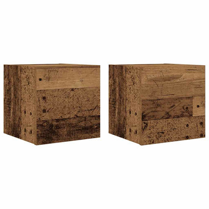 Tv-wandmeubelen 2 st 30,5x30x30 cm oud houtkleurig