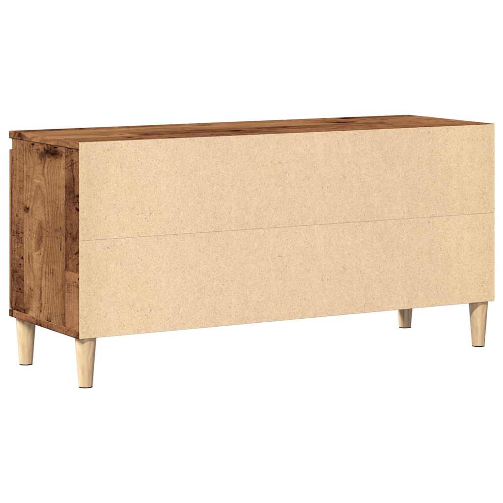 Tv-meubel 102x35x50 cm bewerkt hout oud houtkleurig