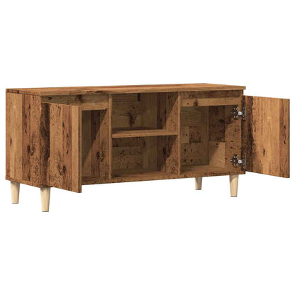 Tv-meubel 102x35x50 cm bewerkt hout oud houtkleurig